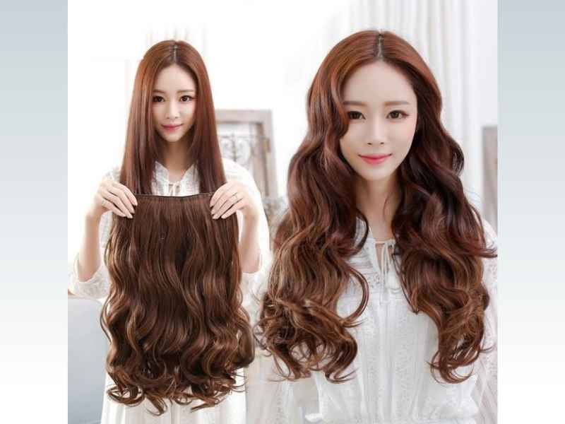 Hướng dẫn chi tiết cách kẹp tóc giả nửa đầu
